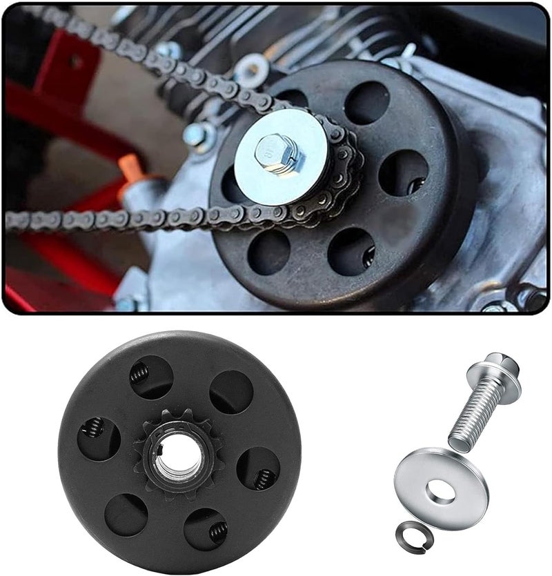 Sutmorly Go Kart Clutch 12 Tooth 3/4'' Bore with #35 Chain for 212 Predator Clutch 6.5HP for Honda GC GX for Go Kart/Mini Bike (with 2 Bolts) - Image 3